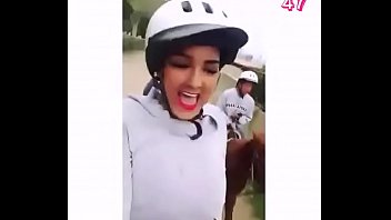 Indian girl boob bouncing horse riding