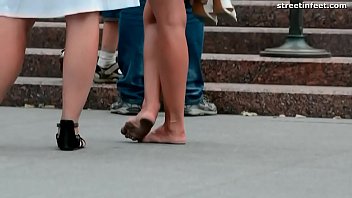 Barefoot Girl Walking with Dirty Soles Part 1- www.prettyfeetvideo.com