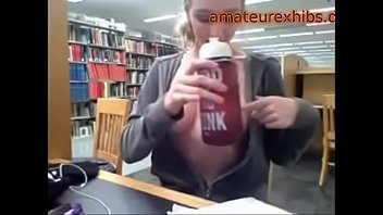Busty girl flashing in the library 12-amateurexhibs.online