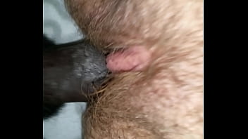 Black Dick fucking young white hairy pregnant teen pussy  makes her cum