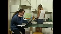 BritishTeen step Daughter seduce in Kitchen for sex