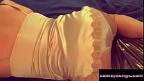 Booty in Gold Satin Lingerie and Panties, Porn 0d: