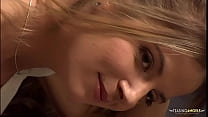 Bratty blonde fantasizes about being a stripper that gets dicked down by the handsome customer