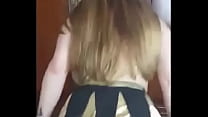 Blonde Teen In Cheer Leader Outfit Jumps On Boyfriends Cock